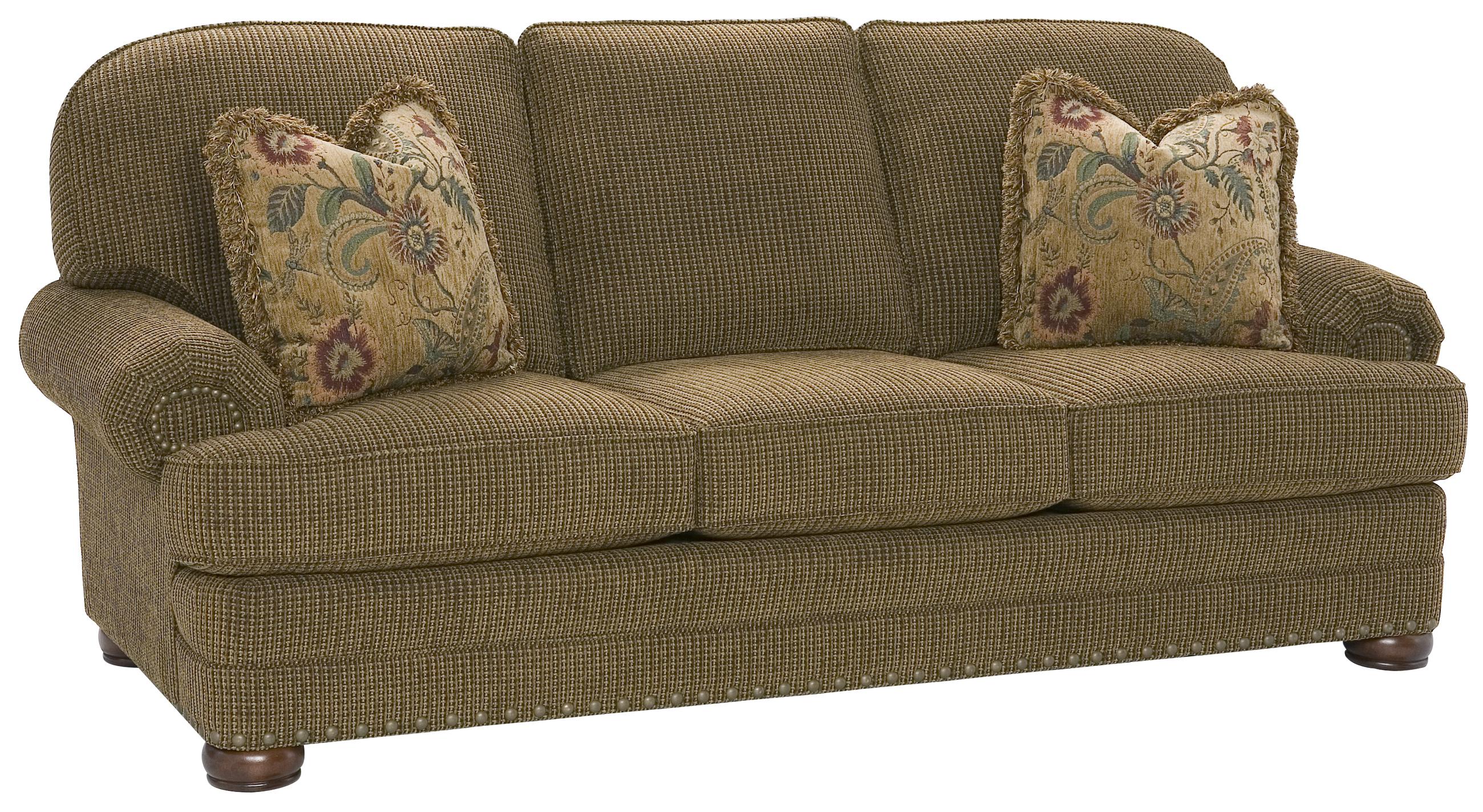 King Hickory Edward 8500 High Class Living Room Sofa with Casual Charm
